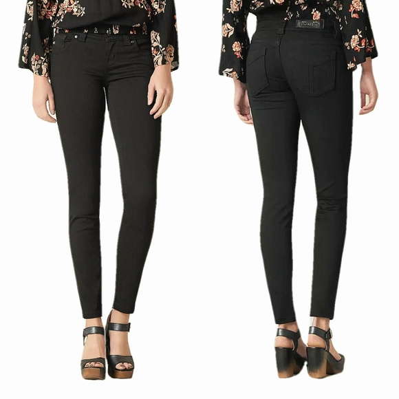 Miss Me Denim - Miss Me Women's Mid-Rise Signature Skinny Jeans, Black, Size: 29